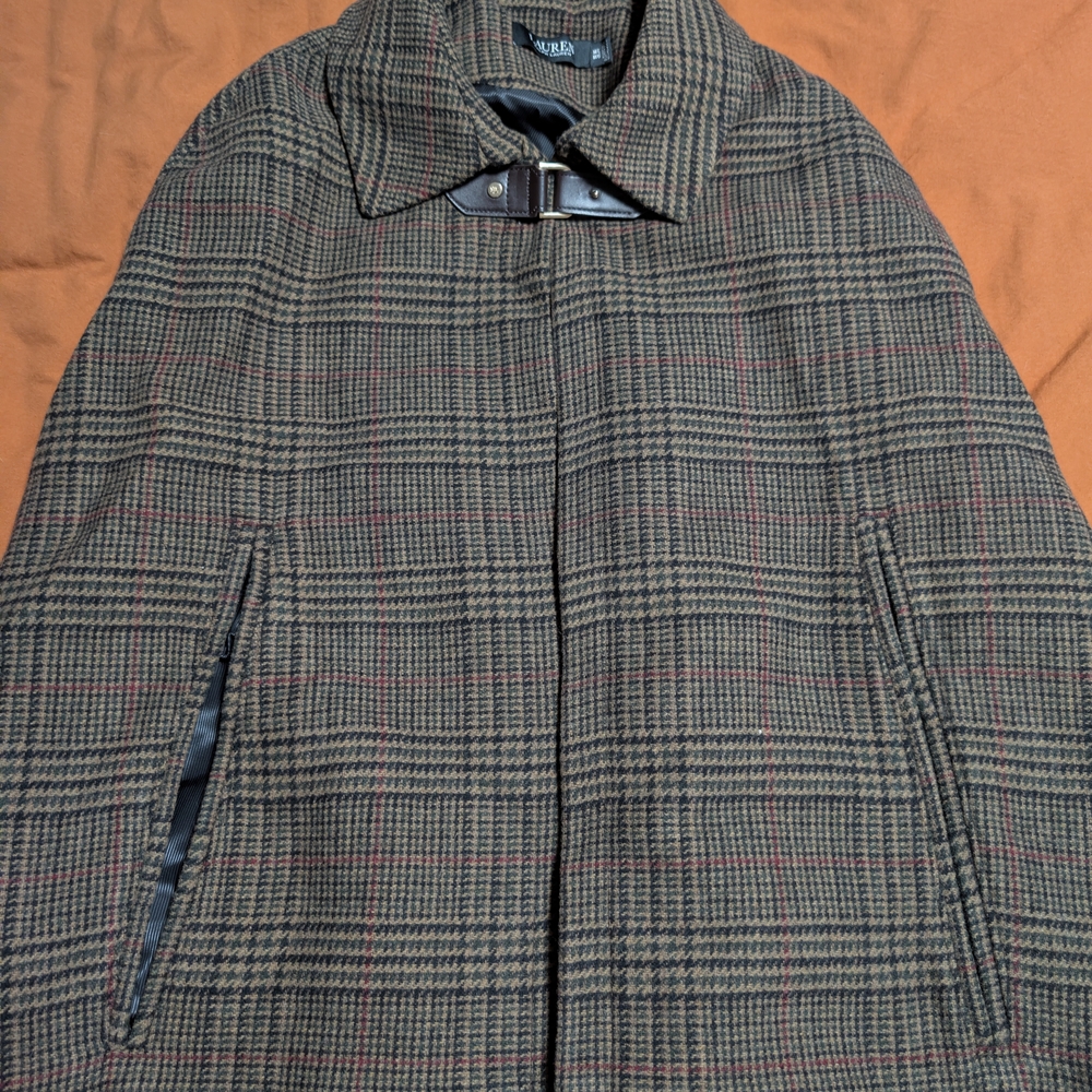 Ralph Lauren Women's Brown Plaid Cape